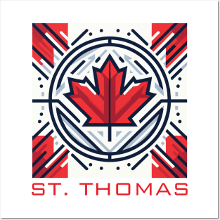 St Thomas Ontario Canada Flag Posters and Art